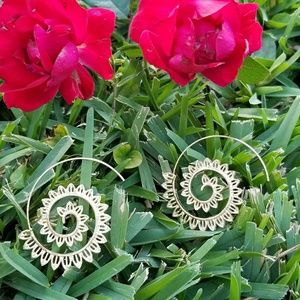 Gold spiral earrings